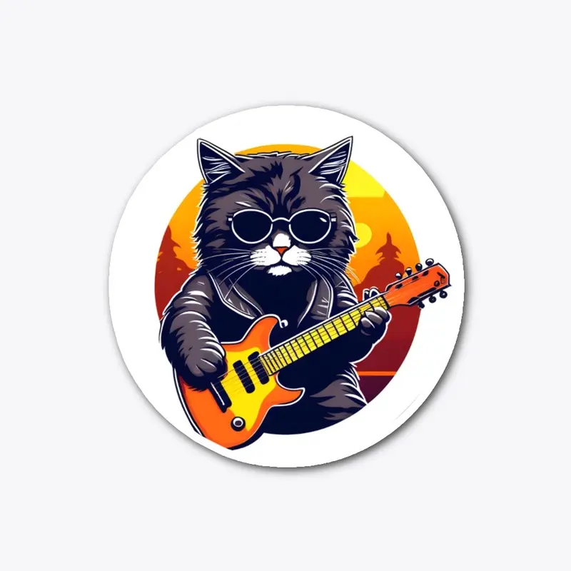 Cat Playing Guitar