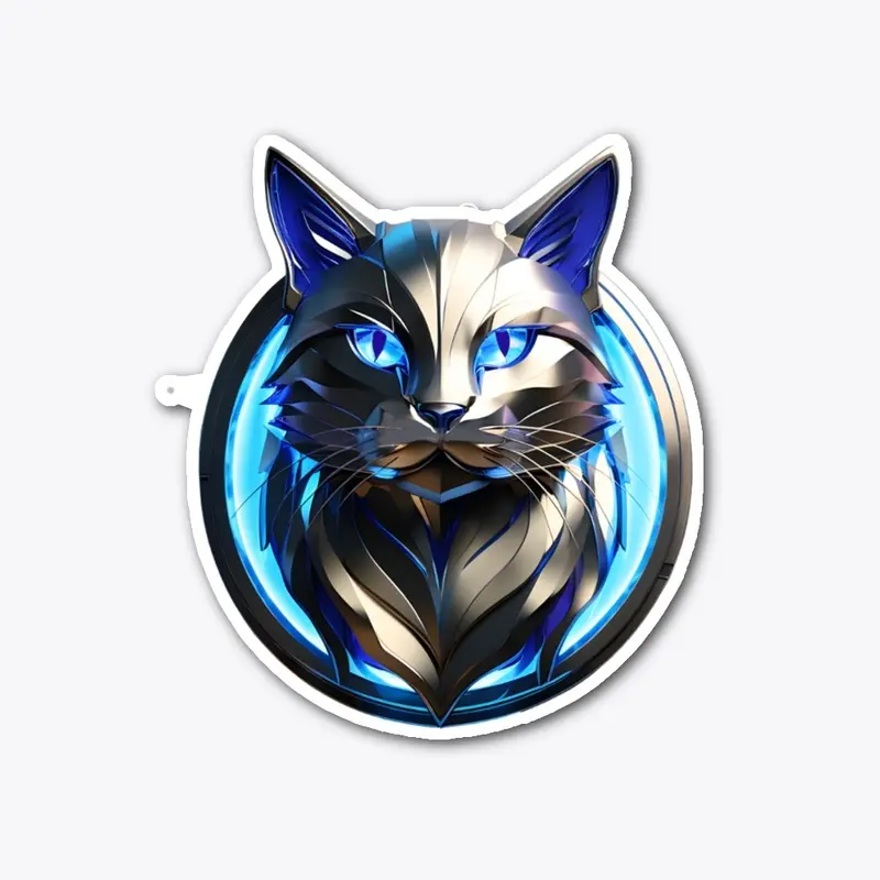 Blue Metal Cat